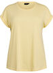 Short-sleeved t-shirt in a cotton blend, Yellow, Packshot image number 0
