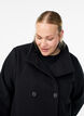 Short coat with A-line shape, Black, Model image number 3