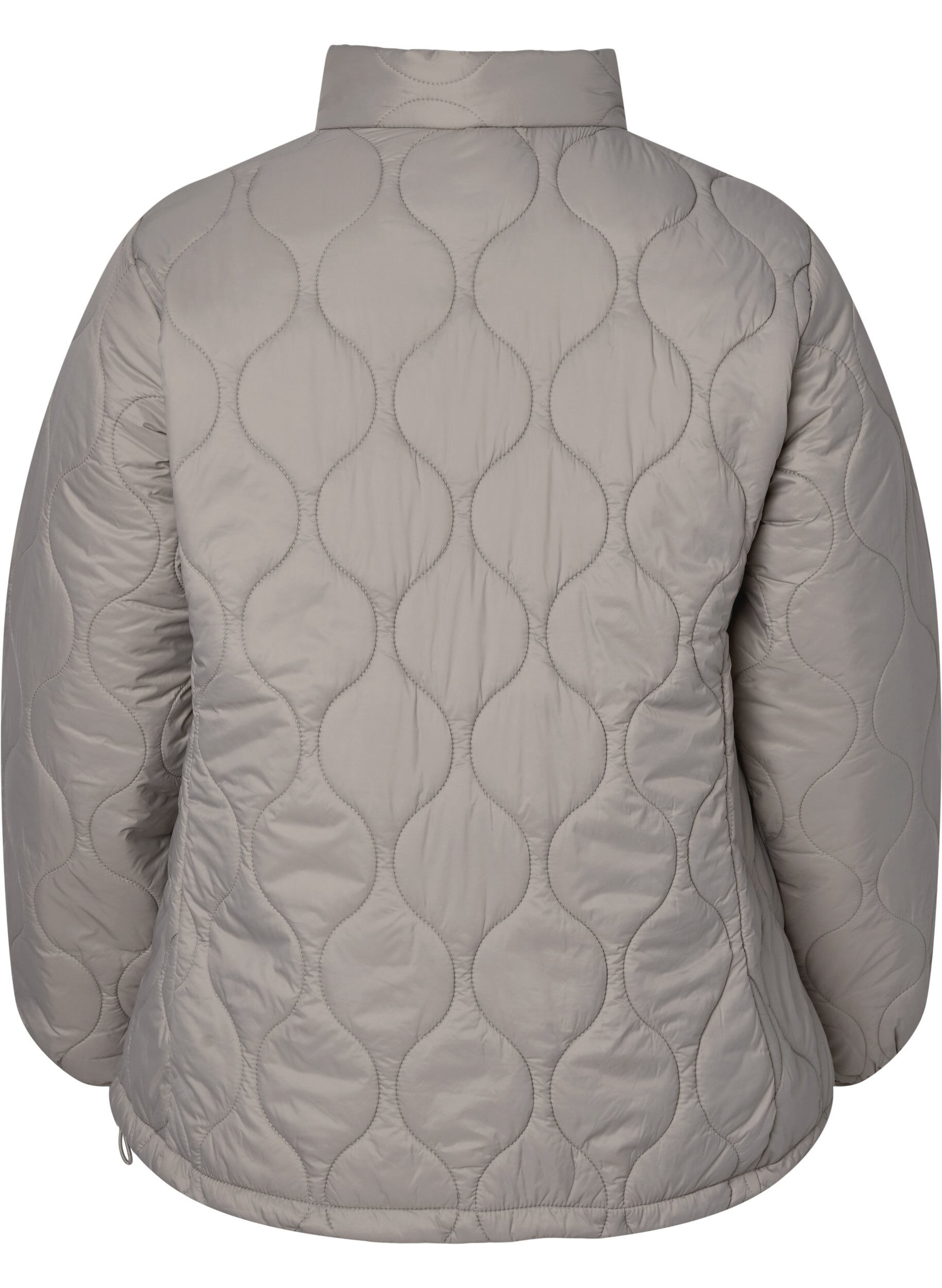 Zizzifashion Quilted jacket with zip and pockets, Moon Rock, Packshot image number 1