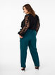 High-waisted trousers with ruffles and a tie belt, Sea Moss Melange, Model image number 1