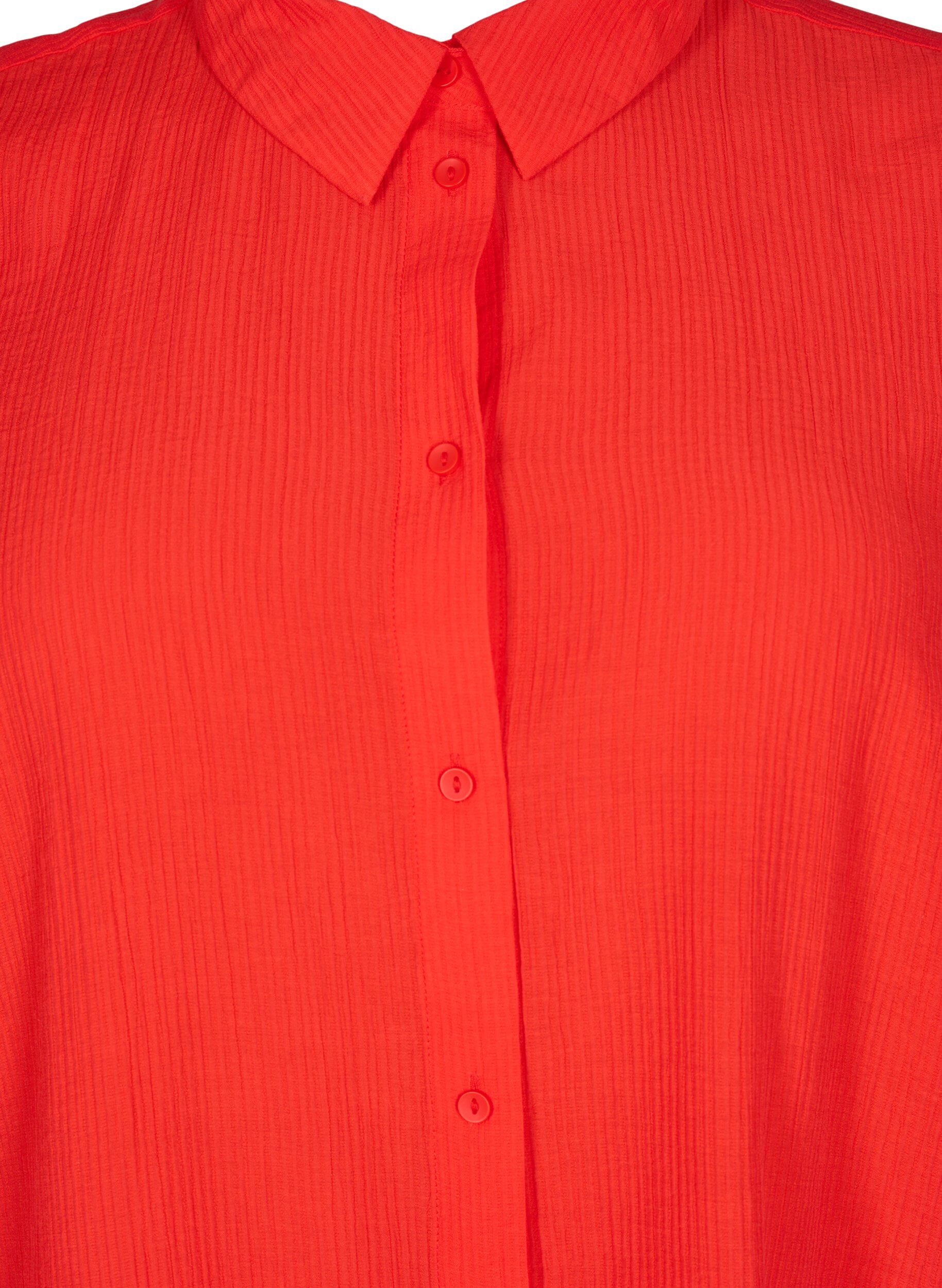 Zizzifashion Shirt with a striped texture, Red, Packshot image number 2