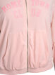 Soft velour hoodie with zipper, Rose, Packshot image number 2