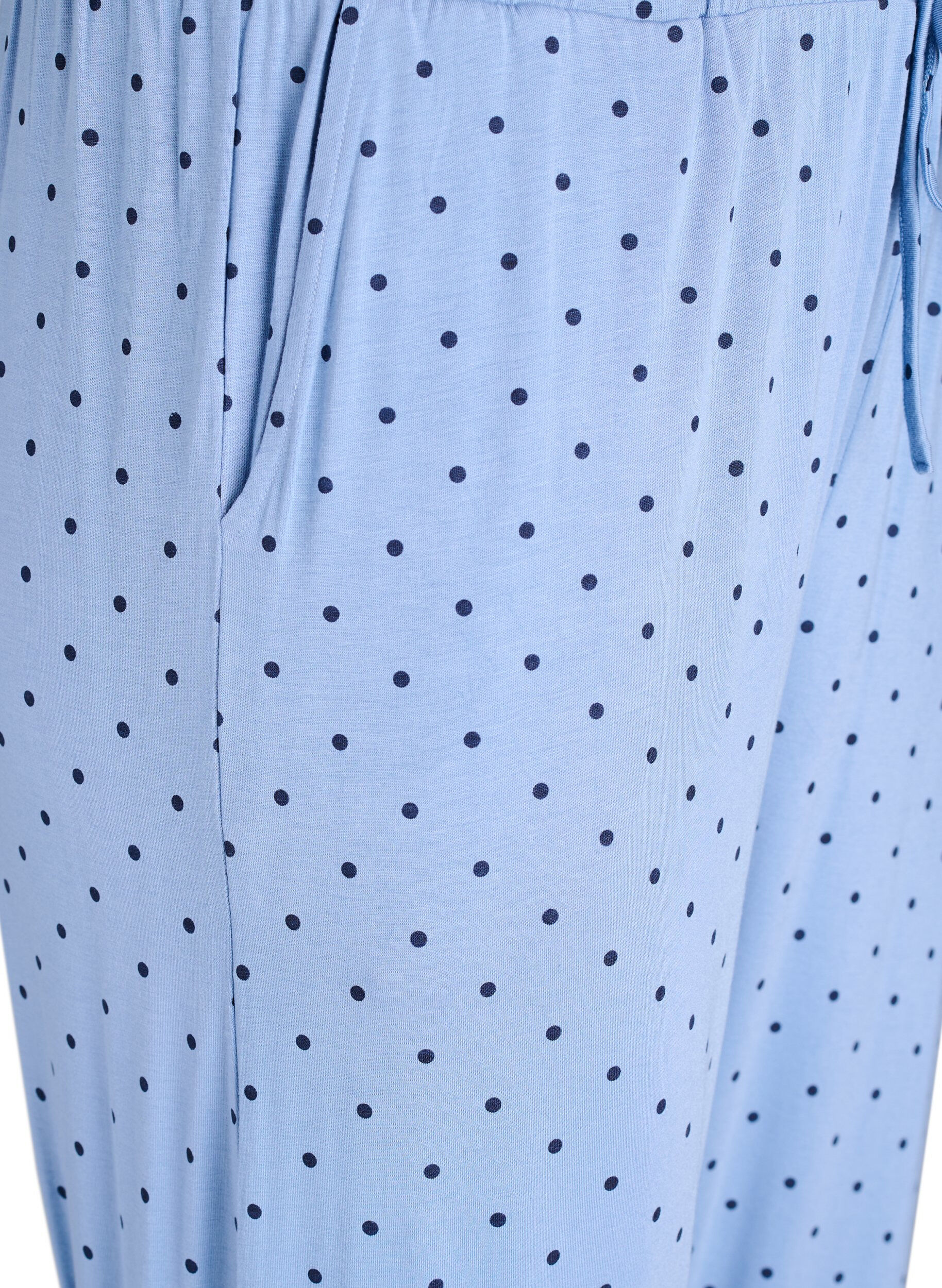 ZizzifashionNight trousers in modal with high waist, Blue, Packshot image number 2