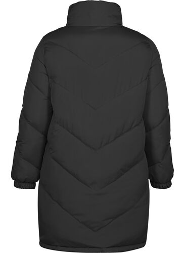 Long high neck jacket, Black, Packshot image number 1