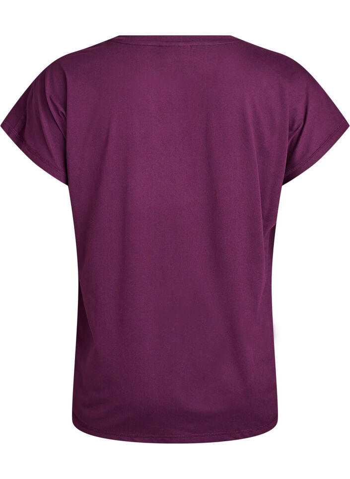 Solid-coloured training T-shirt, Purple, Packshot image number 1