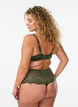 Hipster string with lace and microfibre, Green, Model image number 1