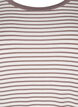 Striped T-shirt in lyocell with round neck, Brown, Packshot image number 2