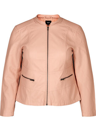 Faux leather jacket, Rosa as cut, Packshot image number 0