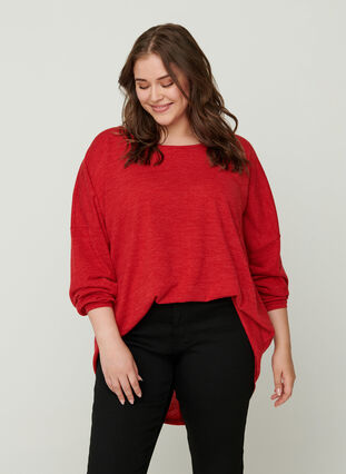 Loose, long-sleeved blouse, High Risk Red ASS, Model image number 0