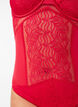 Bodysuit with lace and satin detail, Red, Model image number 2