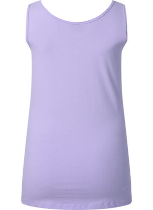 Solid color basic top in cotton, Lavender, Packshot image number 1