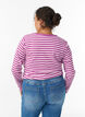 Striped blouse with long sleeves, Purple, Model image number 2