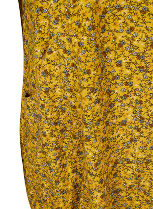 Short-sleeved viscose dress with print, Yellow Ditsy Flower, Packshot image number 3