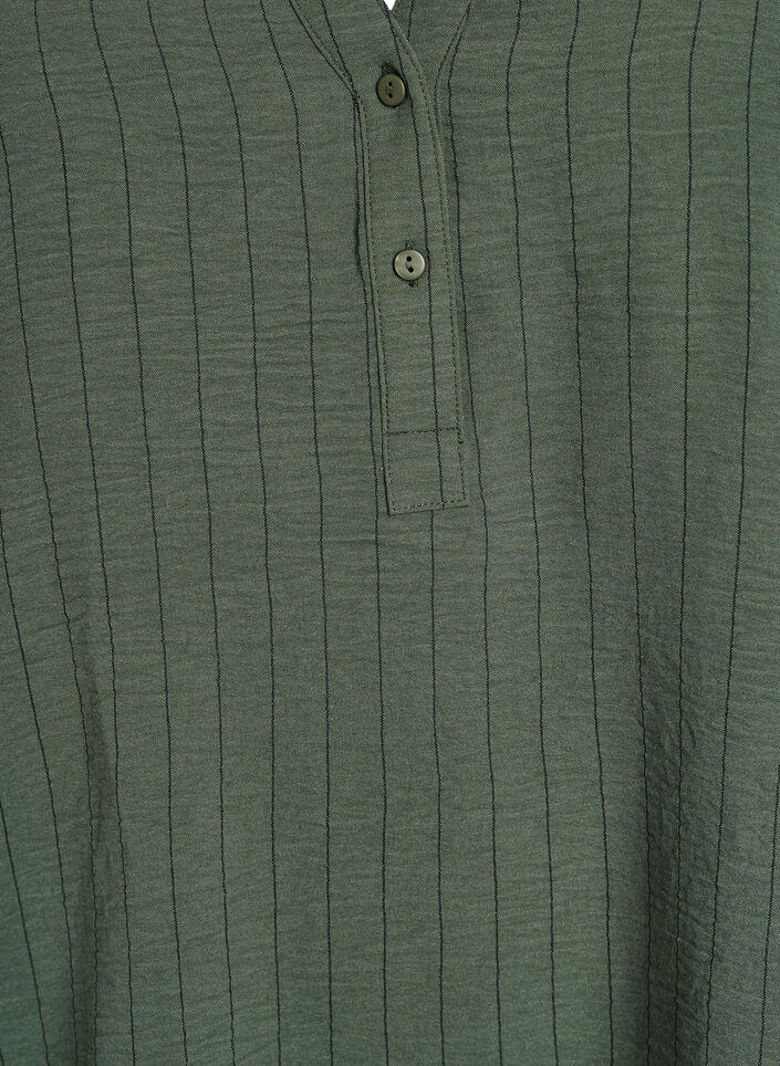 Pinstripe shirt blouse, Green, Packshot image number 2
