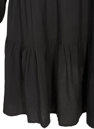 Long-sleeved dress with an A-line cut, Black, Packshot image number 3