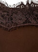 Long satin top with lace edges, Brown, Packshot image number 2
