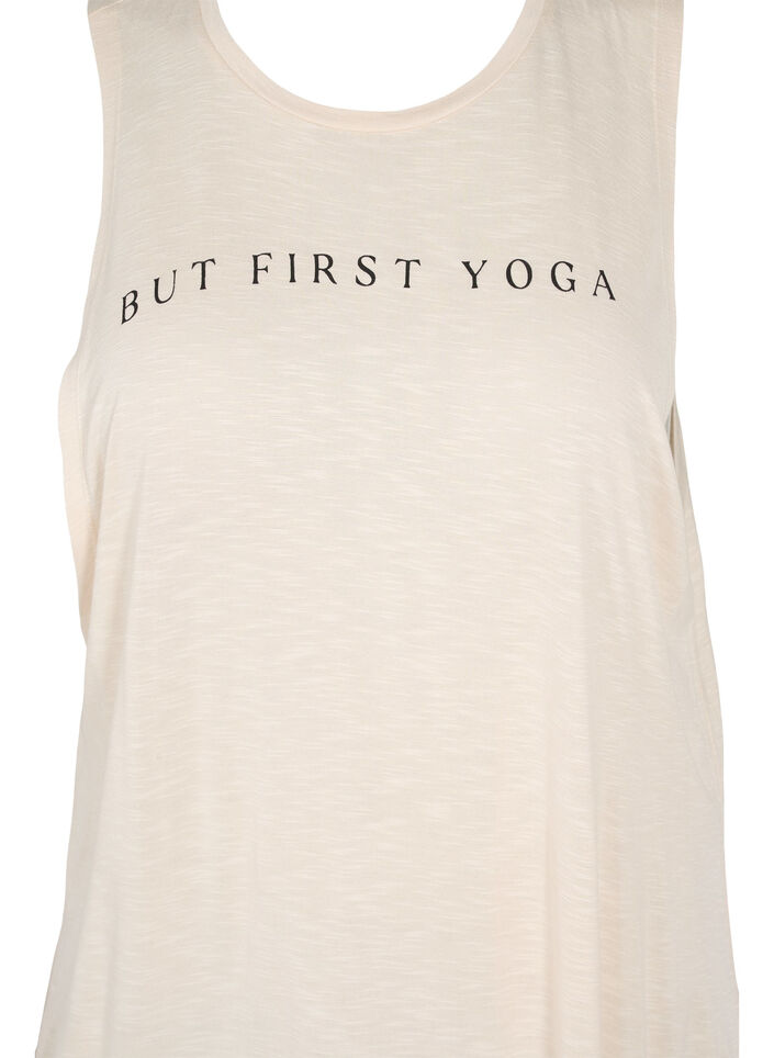 Sleeveless training top in viscose, Lilac Ash w. BlackP., Packshot image number 2