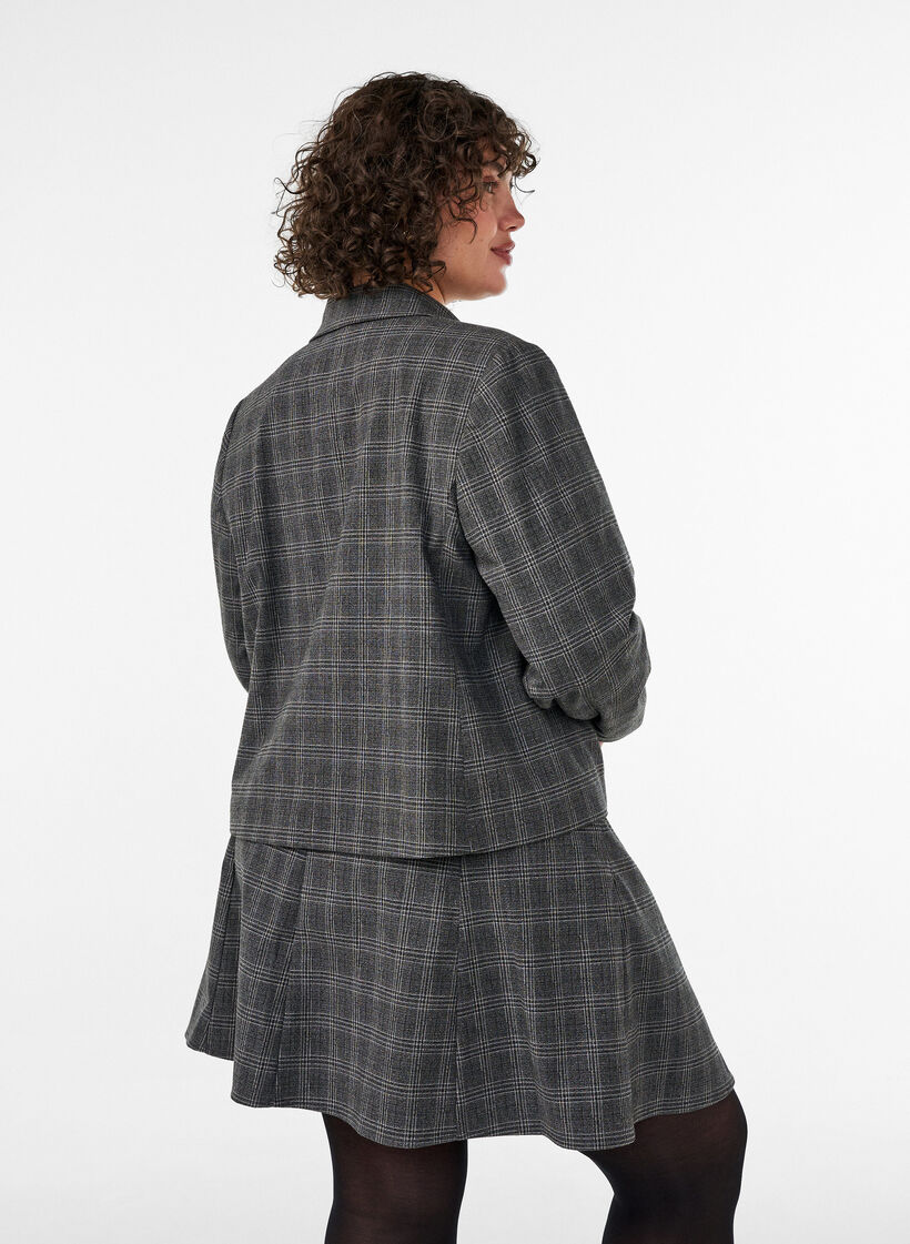 Short A-line skirt, Dark Grey, Model