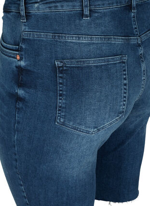 Amy denim shorts with a high waist, Blue denim, Packshot image number 3