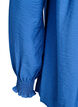 Viscose blouse with smock and gathered details, Blue, Packshot image number 3