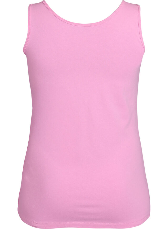 Solid color basic top in cotton, Pink, Packshot image number 1