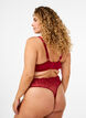 Microfiber thong with lace, Red, Model image number 1