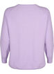 Pullover in organic cotton with texture pattern, Lavender, Packshot image number 1
