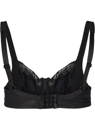 Underwired bra with lace, Black, Packshot image number 1