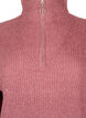 Knitted sweater with high neck and zipper, Red, Packshot image number 2
