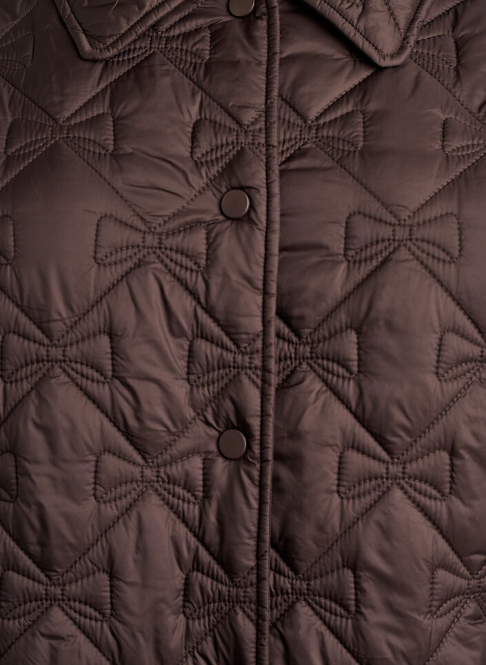 Lightly padded jacket with decorative quilting, Brown, Packshot image number 2