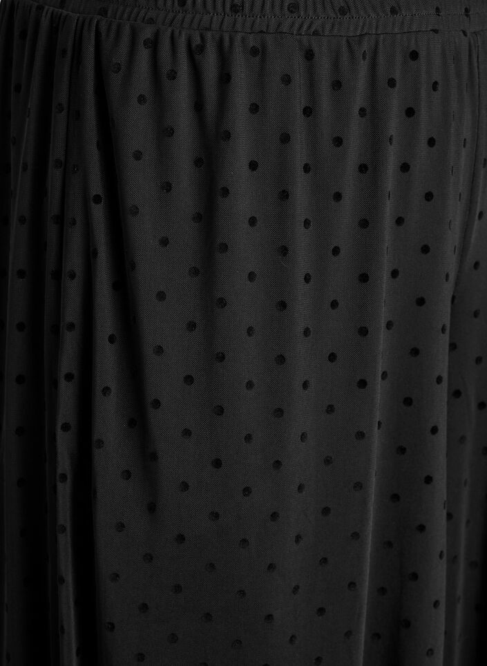 Mesh balloon trousers with polka dots, Black, Packshot image number 2