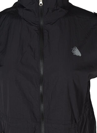 Sports vest with an adjustable waist and pockets, Black, Packshot image number 2