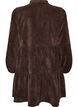 Corduroy dress with A-line shape and stand collar, Brown, Packshot image number 1