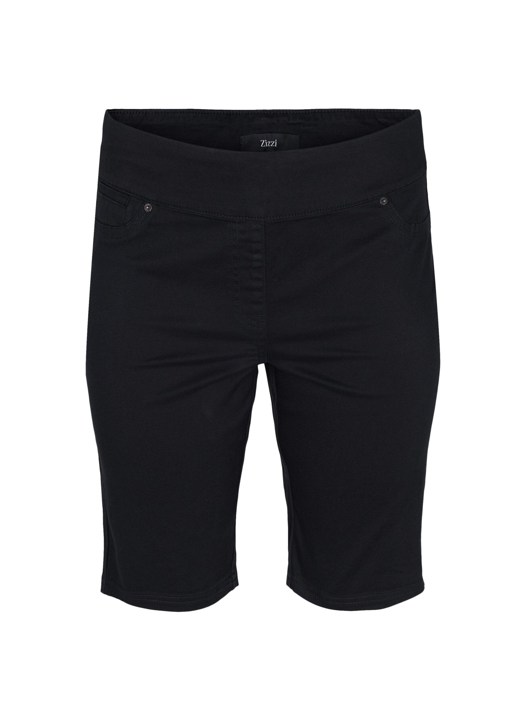 Zizzifashion Close-fitting shorts with back pockets, Black, Packshot image number 0