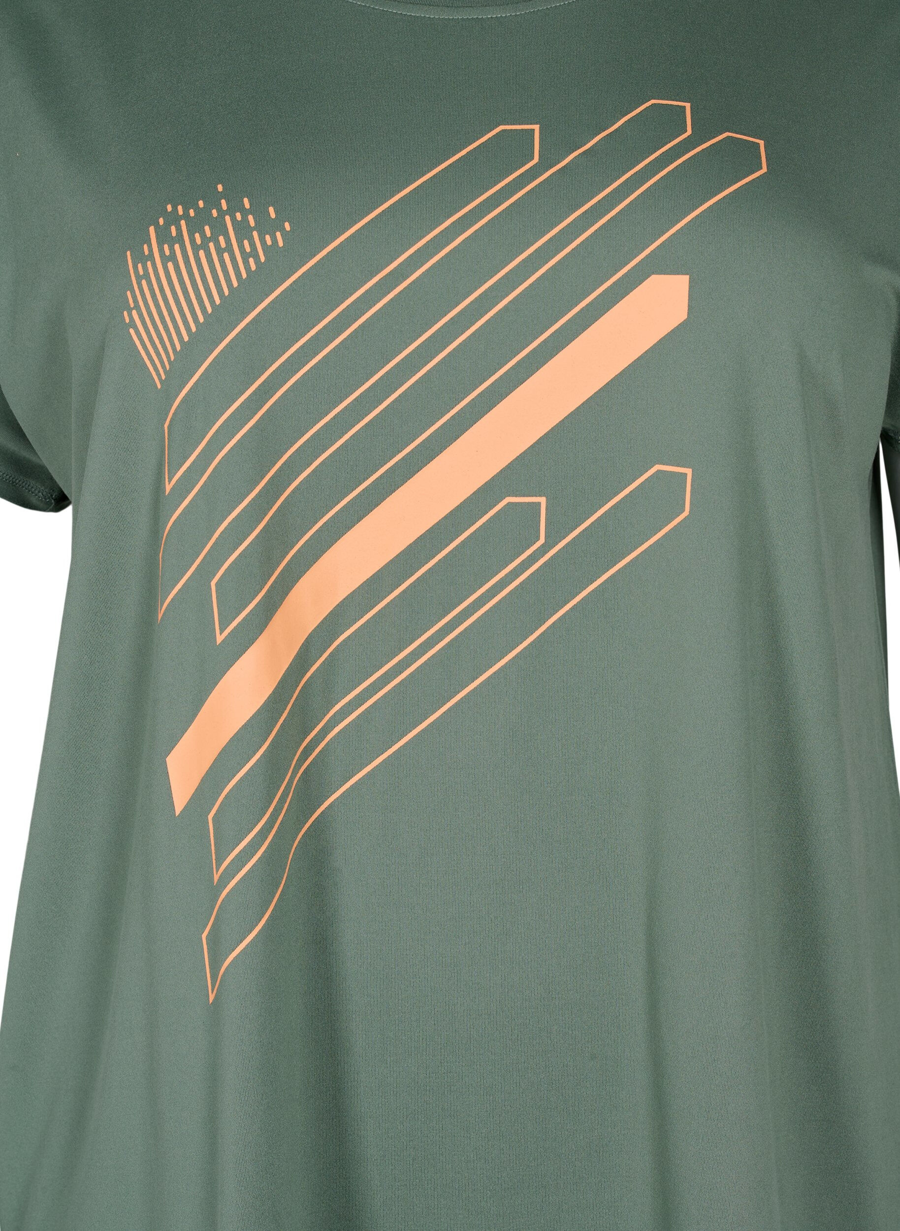 Zizzifashion Short sleeve workout t-shirt with print, Laurel W. w. Print, Packshot image number 2