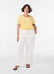 Basic plain cotton t-shirt, Yellow, Model image number 1