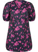 Short jacquard wrap dress, Black w. Red Rose, Packshot image number 0