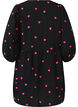 Tunic with hearts and 3/4 sleeves, Black Emb. Heart, Packshot image number 1