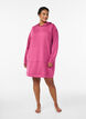 Short hoodie dress with a kangaroo pocket, Rose, Model image number 1