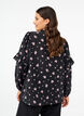 Floral blouse in lyocell, Black, Model image number 2