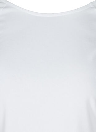 Cotton T-shirt with 2/4 sleeves, White, Packshot image number 2