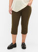 Close fitting cotton blend capris, Ivy Green, Model image number 2