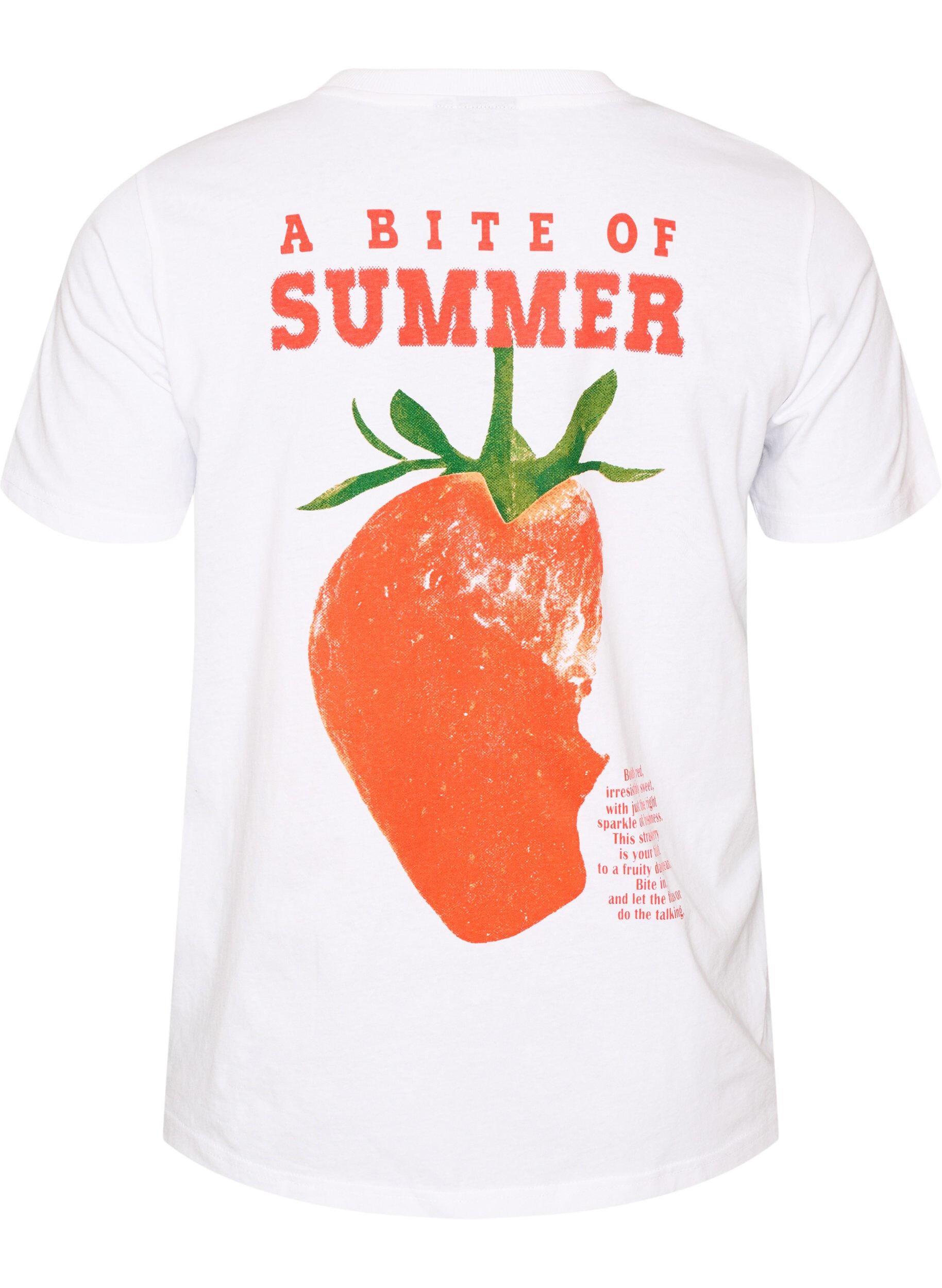 Zizzifashion Cotton T-shirt with print, White, Packshot image number 1