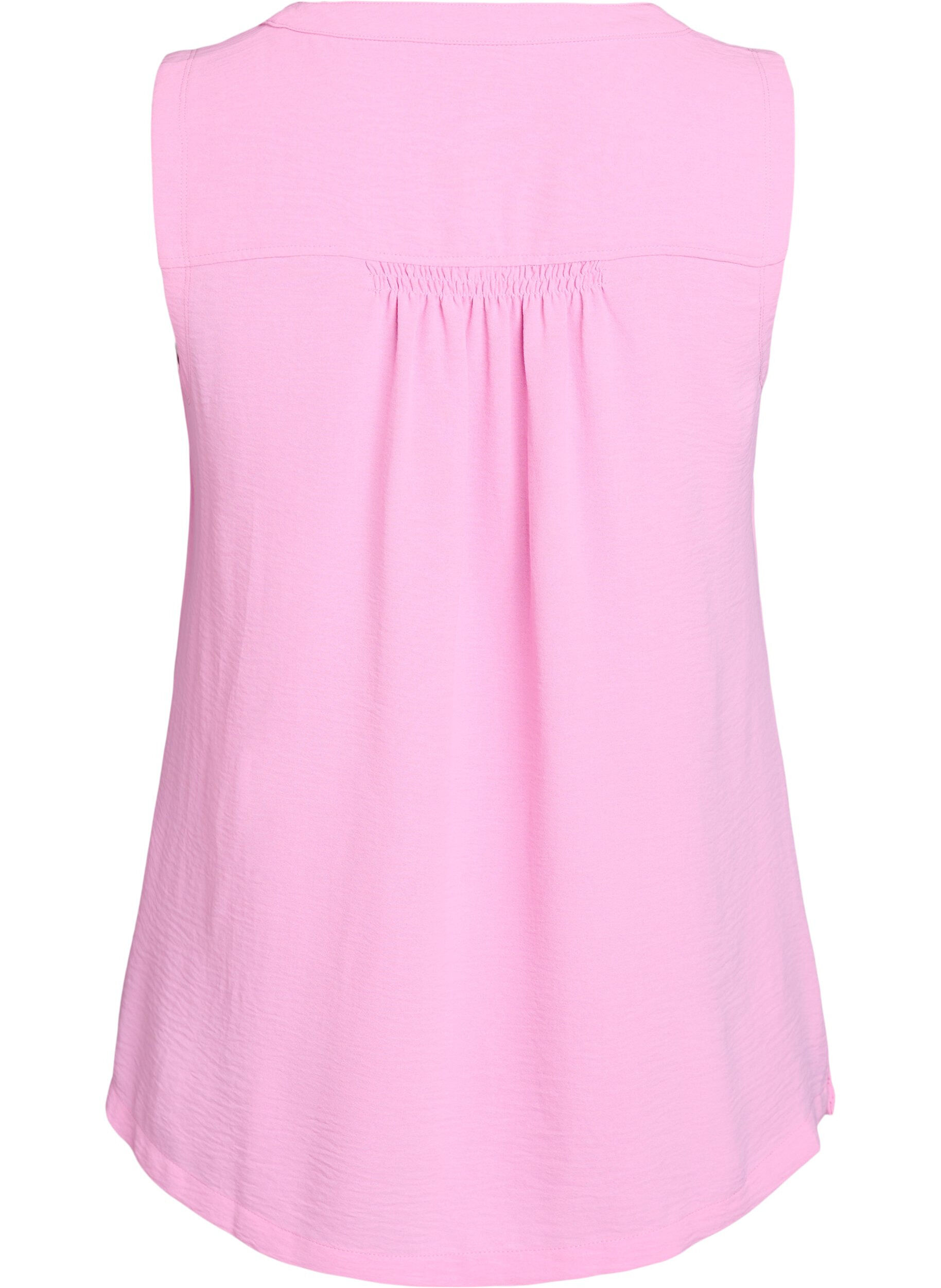 Zizzifashion Sleeveless top with wrinkle details, Pink, Packshot image number 1