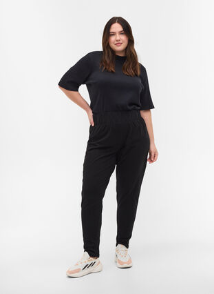 Cotton trousers, Black, Model image number 0