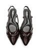 Slingback with bow detail and patent look, Brown, Packshot image number 2