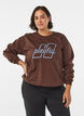 Sweatshirt with front motif, Brown, Model image number 0