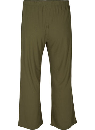 Loose trousers made from ribbed material, Olive Night, Packshot image number 1
