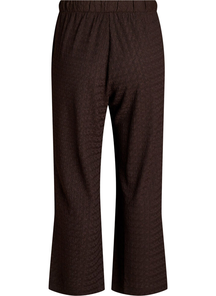 Trousers with a wavy texture, Brown, Packshot image number 1