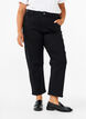 Cropped Vera jeans with straight fit, Black, Model image number 2
